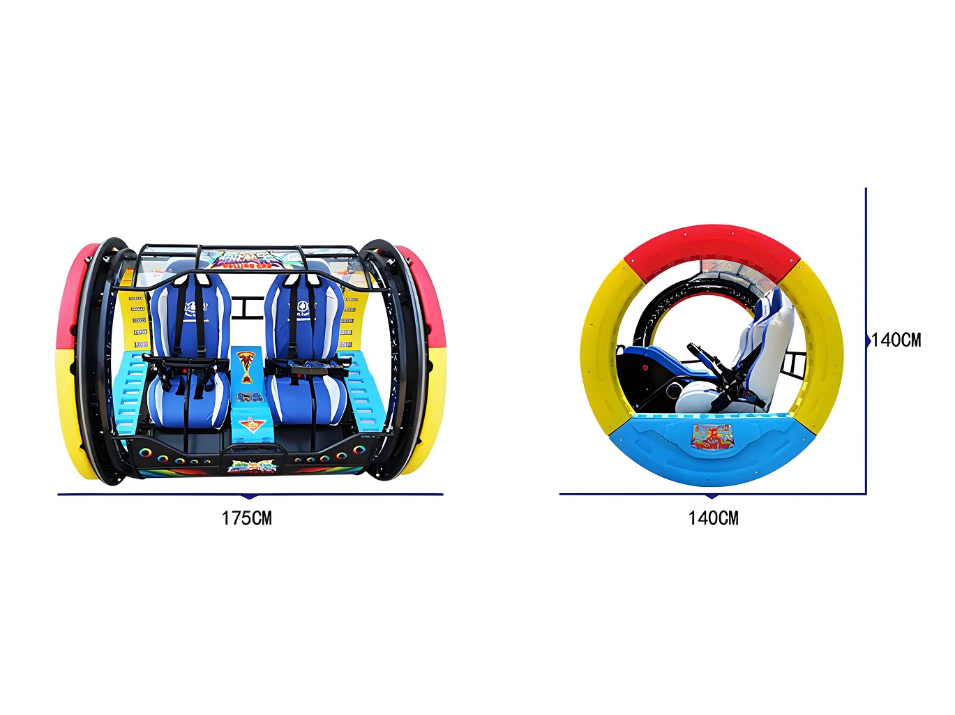 2-Seat Electric Rolling Car Ride