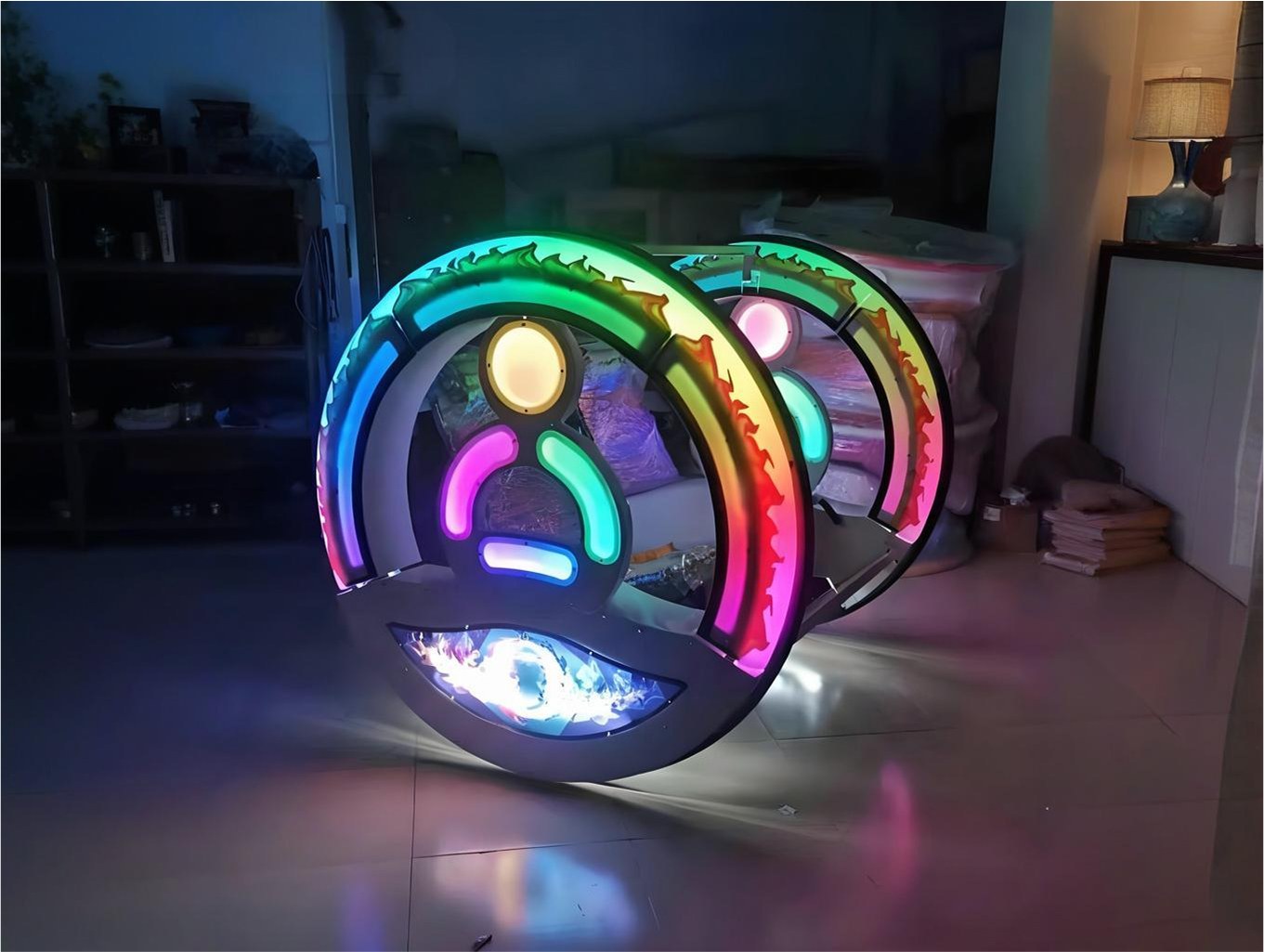 2-Wheel LED Gyro Car | Dual-Seat Electric Park Ride factory product view 5