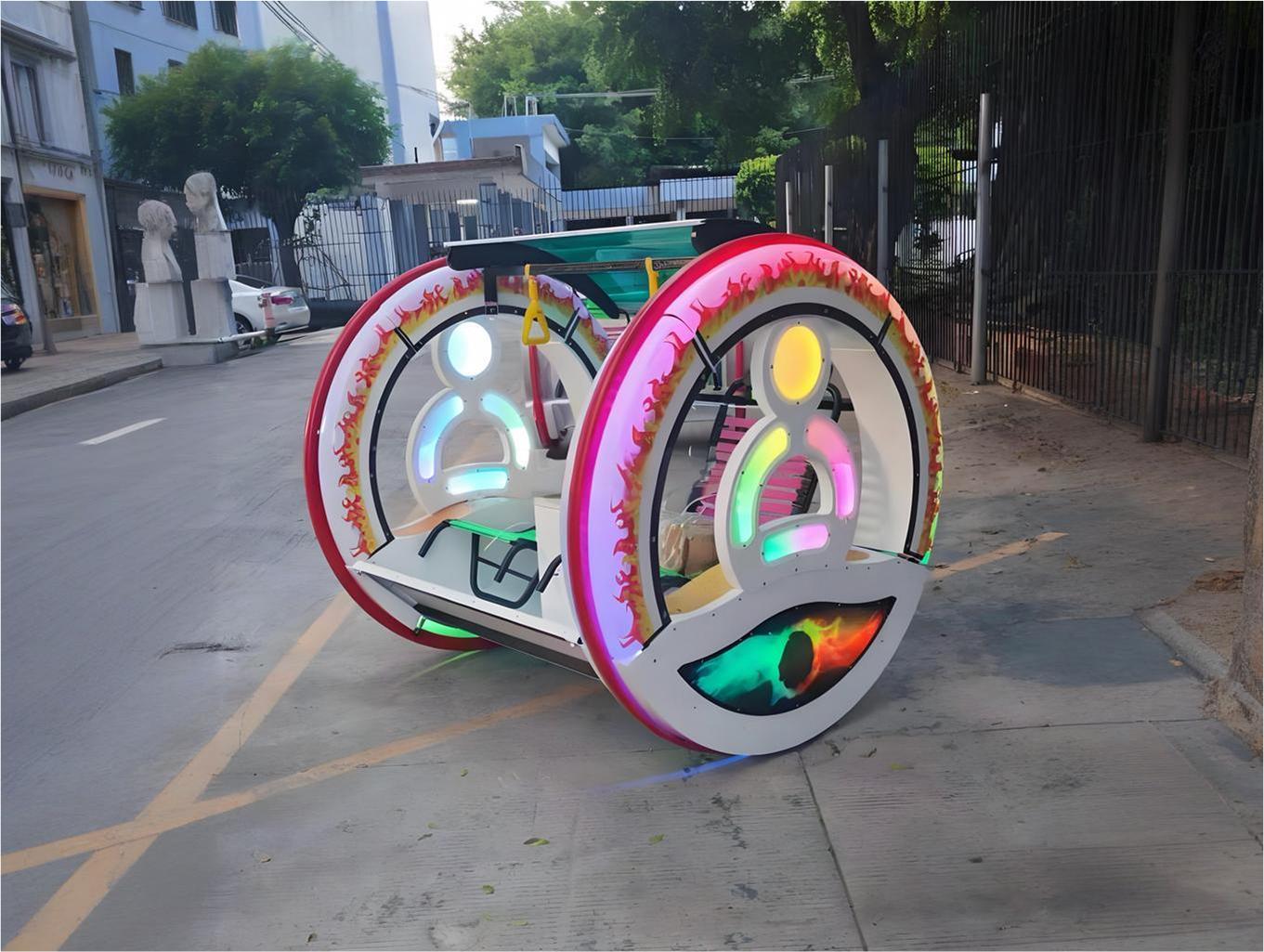 2-Wheel LED Gyro Car | Dual-Seat Electric Park Ride factory product view 6