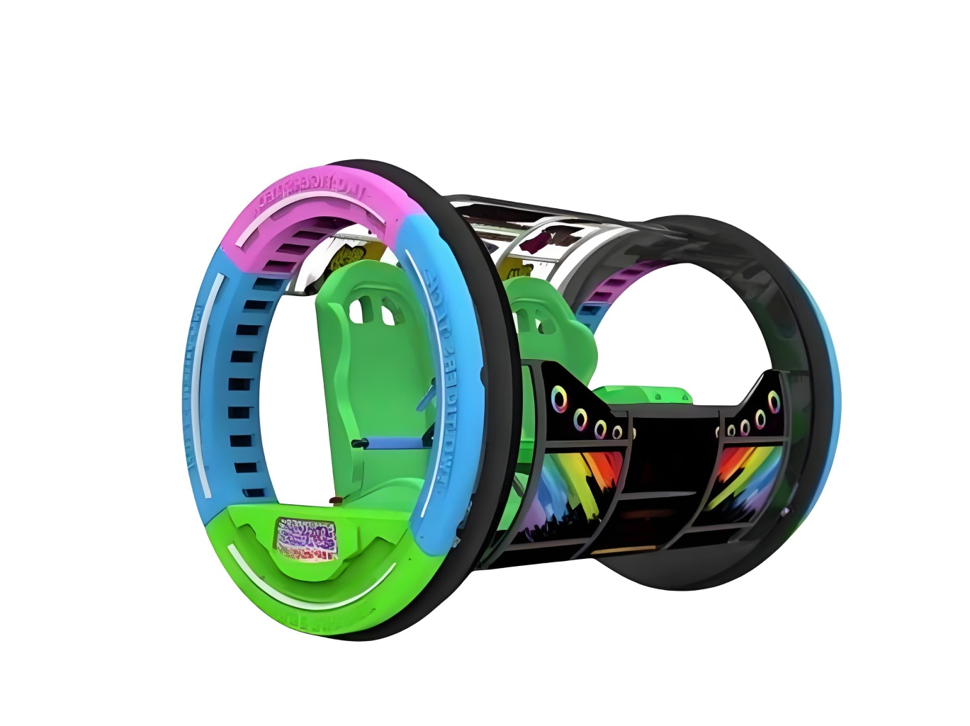 360° Rolling Amusement Car (Dual-Seat) factory product view 2