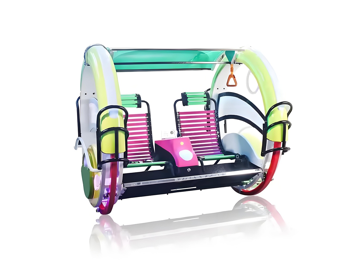 Happy Roller 360° Amusement Ride | Two-Seat LED Gyro Car
