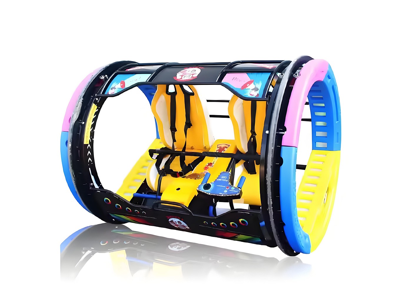 Happy Roller 360° Amusement Ride | Two-Seat LED Gyro Car factory product view 2