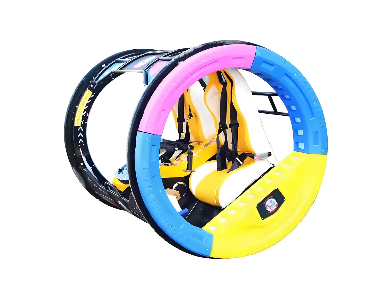 Happy Roller 360° Amusement Ride | Two-Seat LED Gyro Car factory product view 3