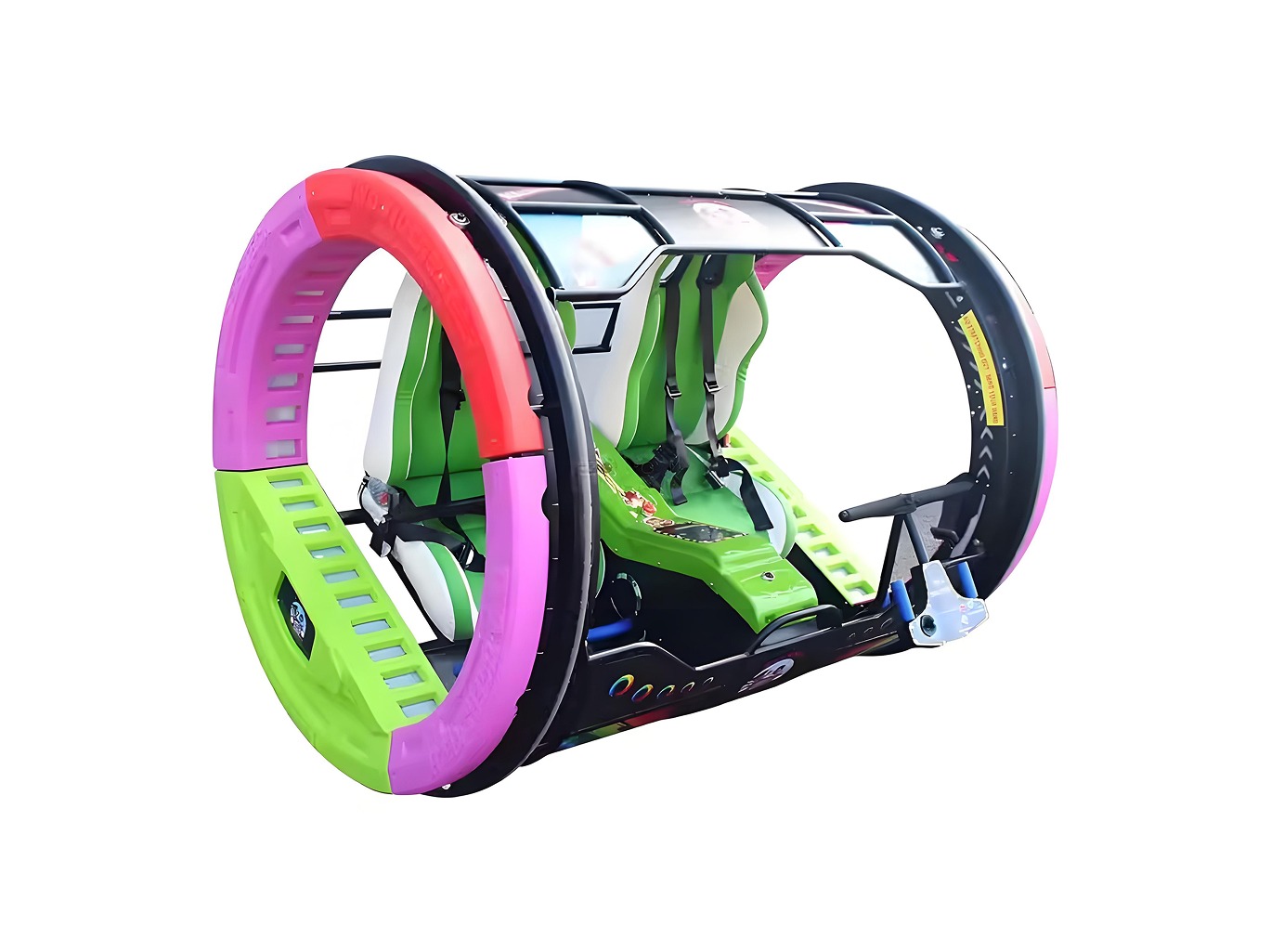 Happy Roller 360° Amusement Ride | Two-Seat LED Gyro Car factory product view 4