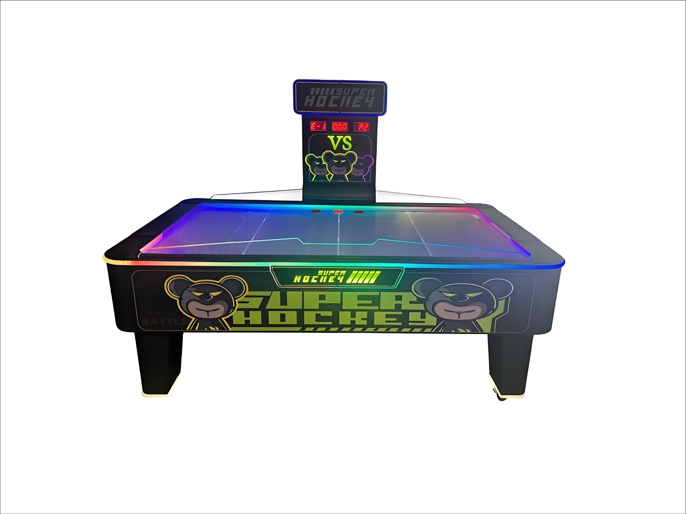 Interactive Coin-Operated Air Hockey Table | RGB LED & Digital Scoreboard factory product view 2
