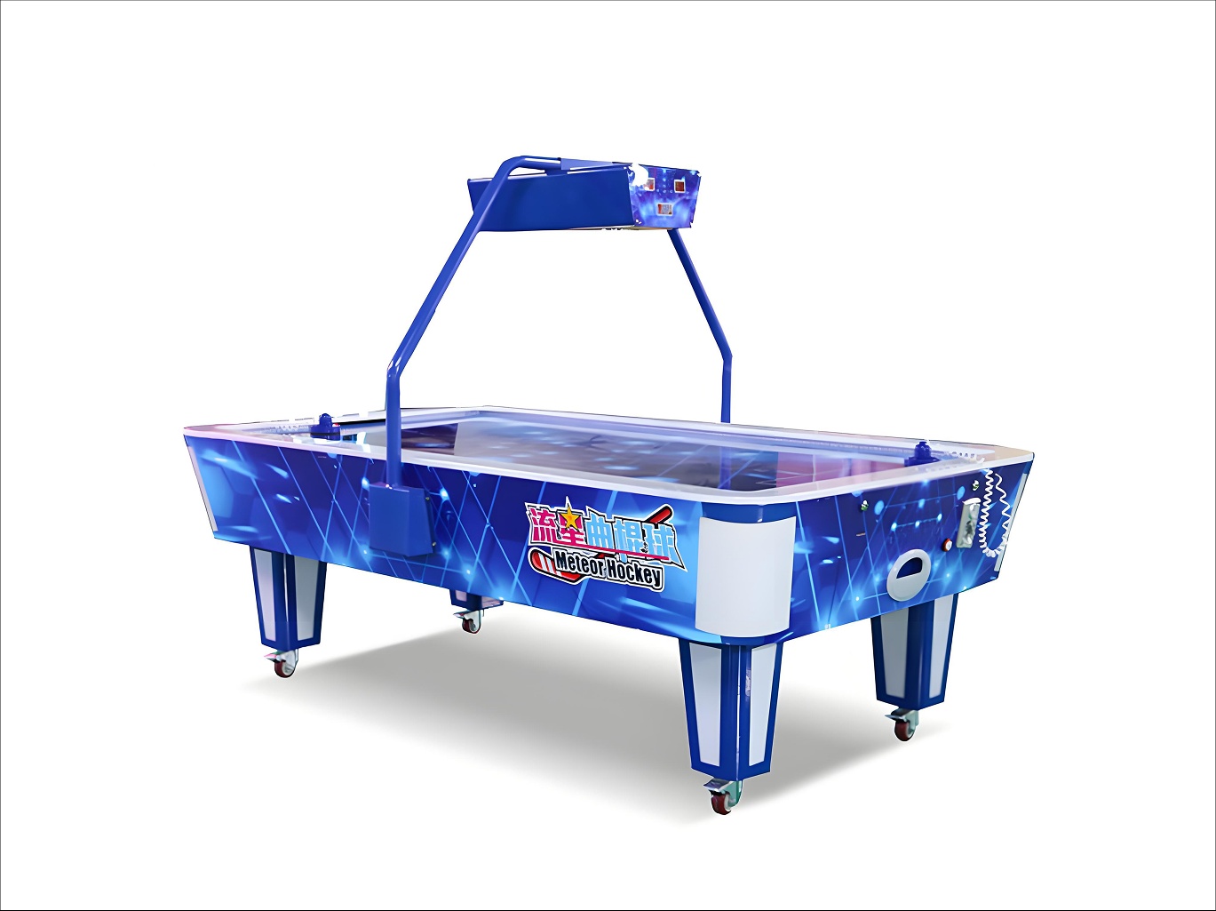 Meteor LED Coin-Operated Air Hockey Table – Commercial Arcade Game factory product view 2