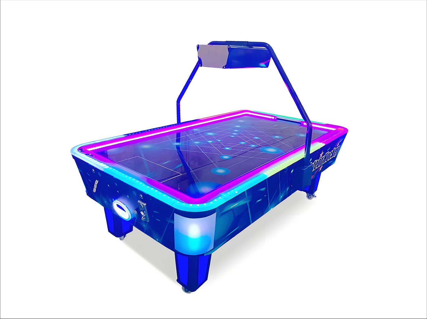 Meteor LED Coin-Operated Air Hockey Table – Commercial Arcade Game factory product view 4