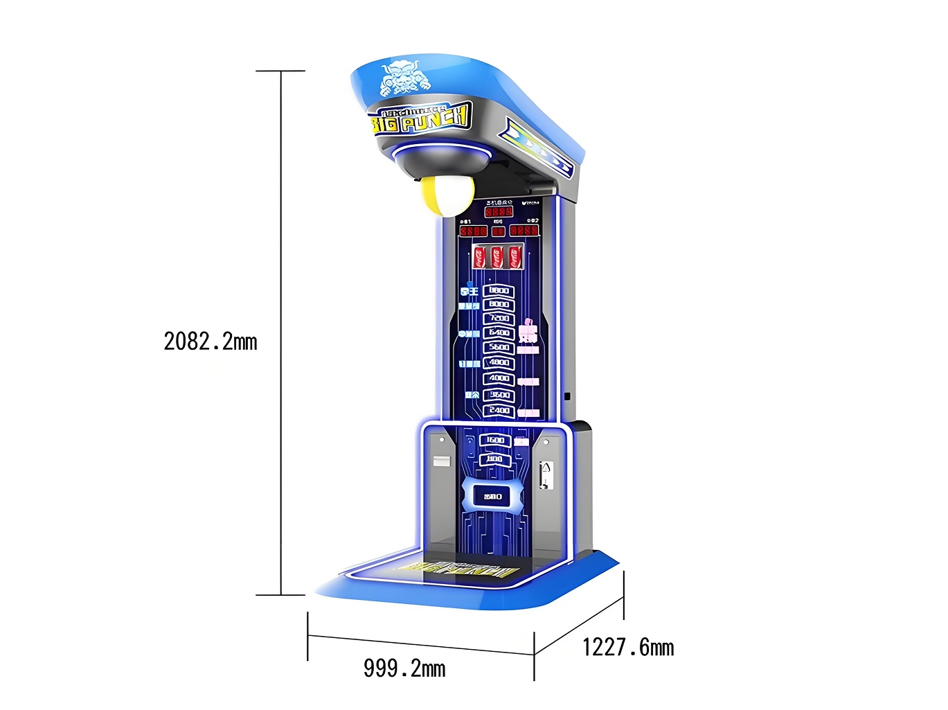 Big Punch Coin-Operated Boxing Machine | Linkable Arcade Strength Tester factory product view 4