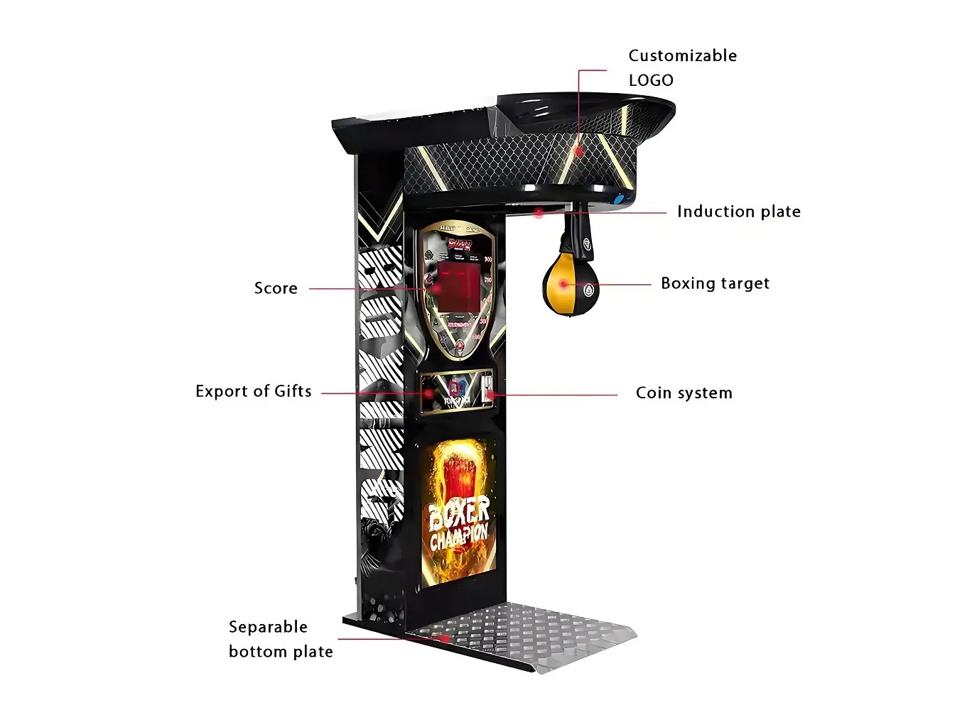 Boxer Punching Arcade Machine factory product view 2