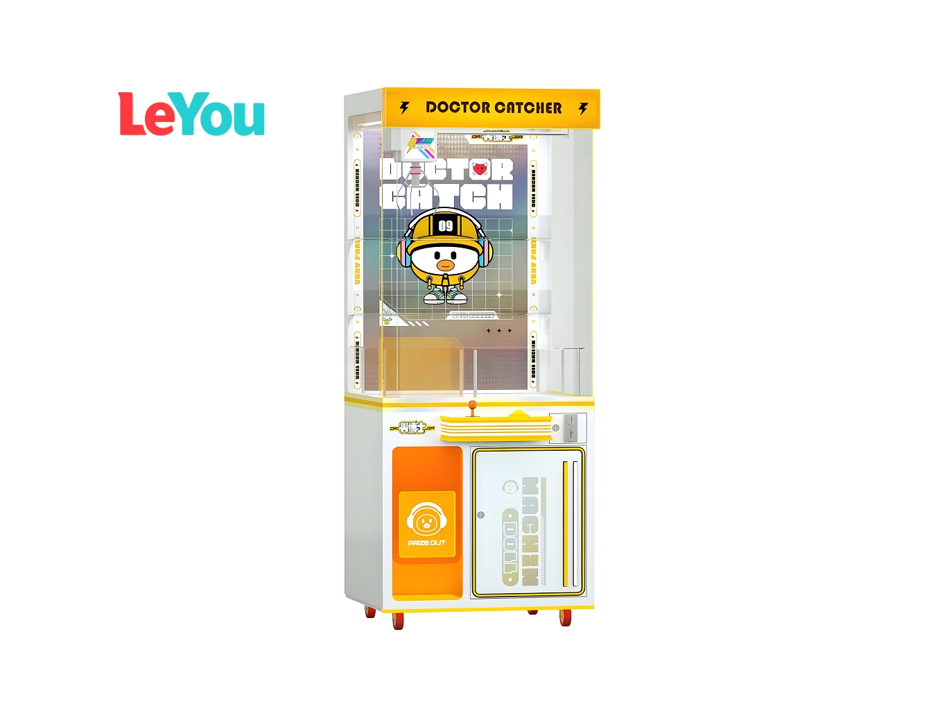 Doctor Catcher Claw Machine – 8 Colors, Tempered Glass, LED & Online Settings