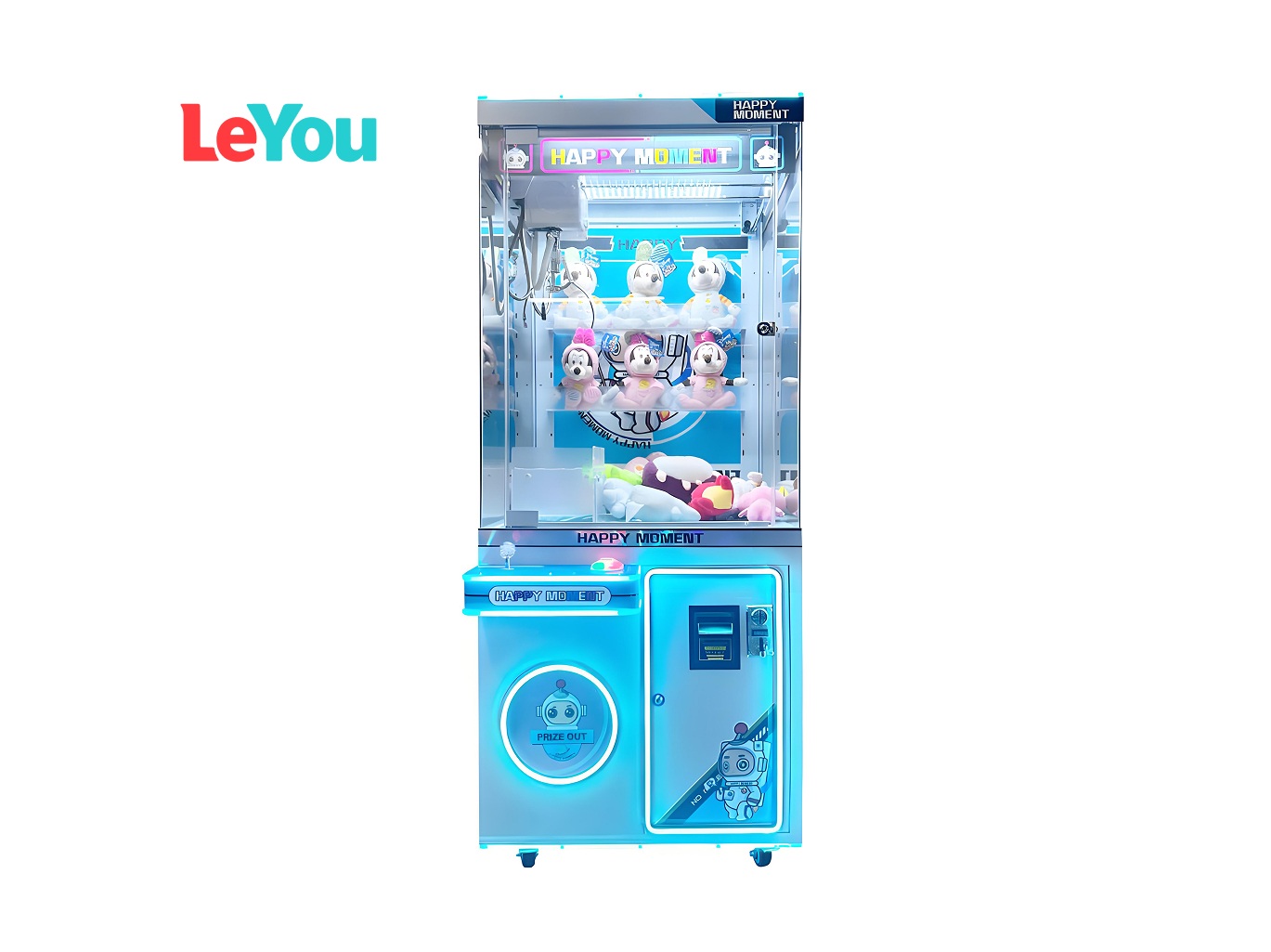 Happy Moment Claw Machine with Bill Acceptor | Coin-Operated Prize Game