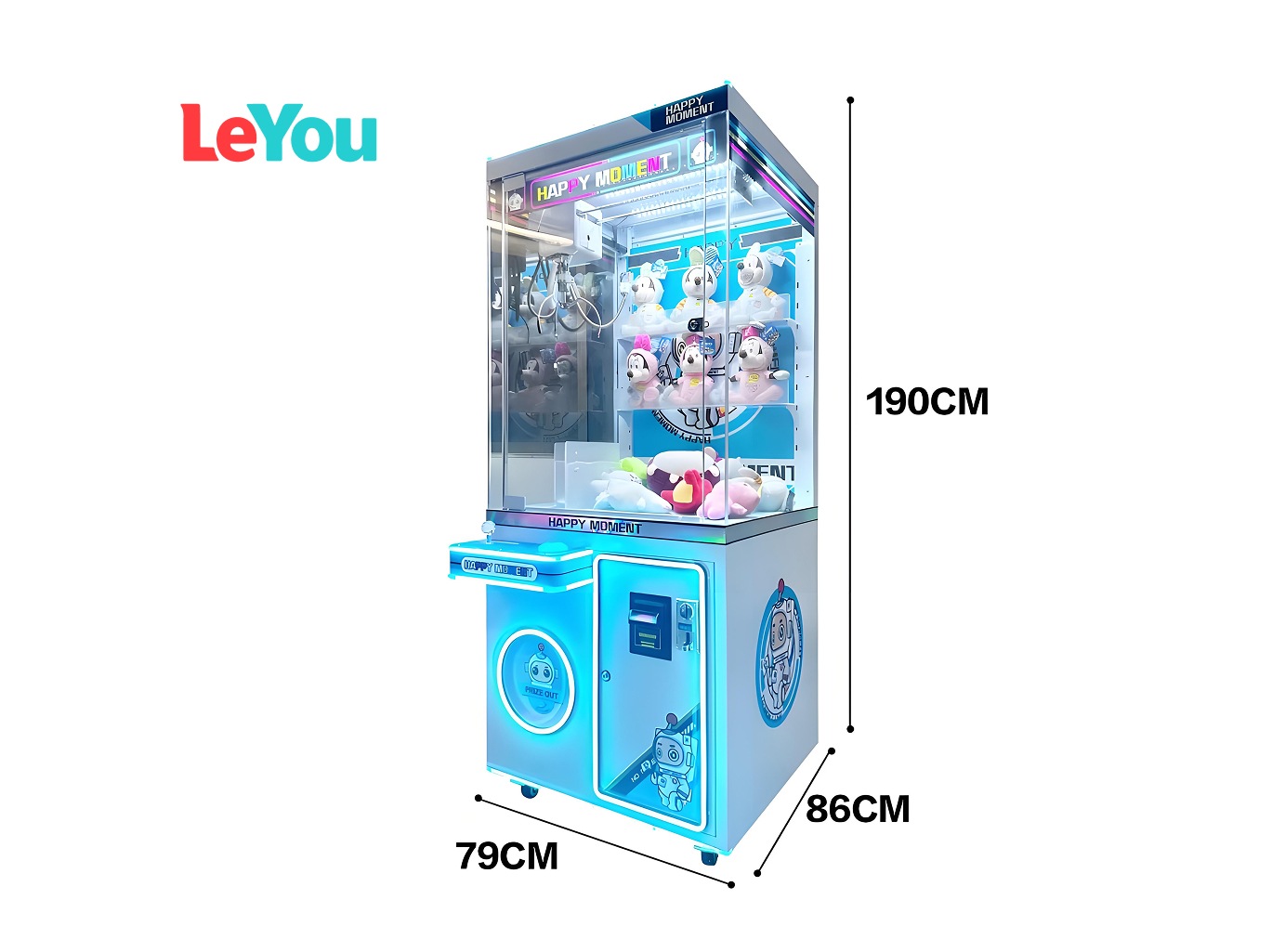 Happy Moment Claw Machine with Bill Acceptor | Coin-Operated Prize Game factory product view 4