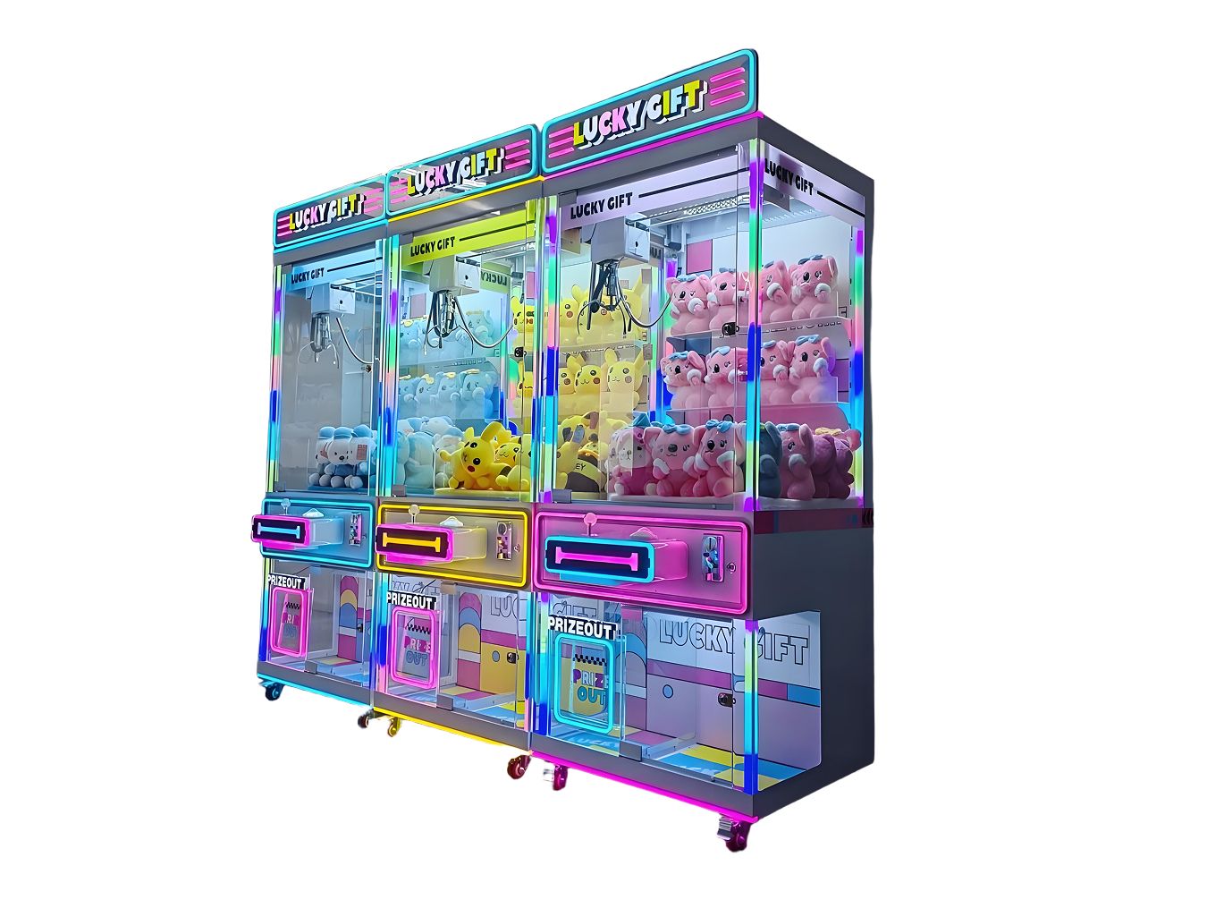 Lucky Gift Claw Machine - RGB LED Crane Arcade Cabinet factory product view 3