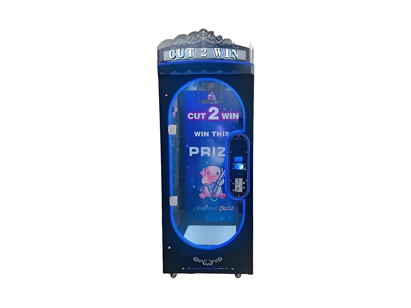 Cut 2 Win single prize cut machine with blue LED cabinet for Malaysia venues