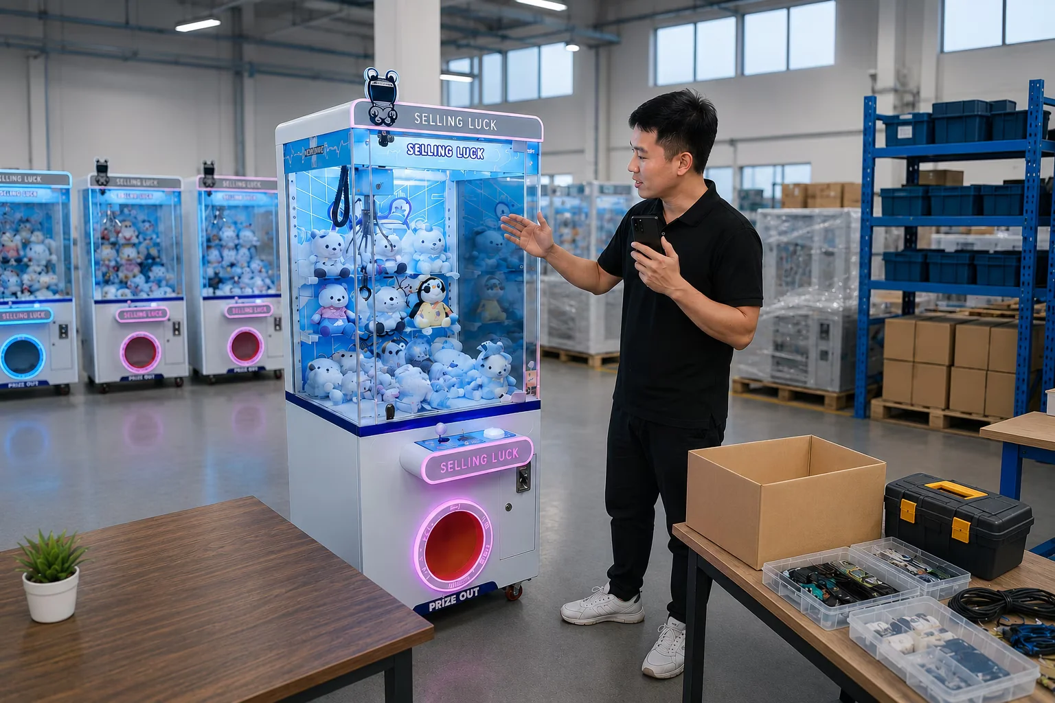 Claw machine factory inspection